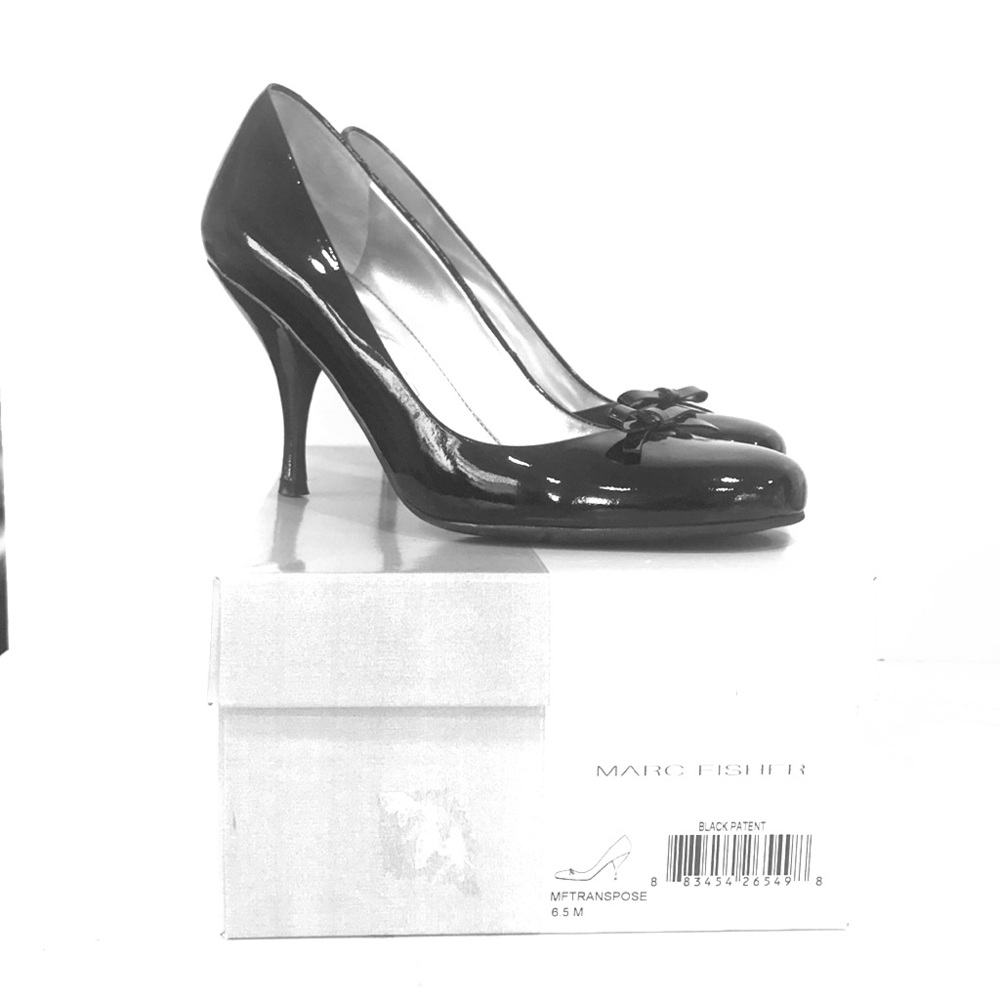 Marc Fisher black patent MFTRANSPOSE